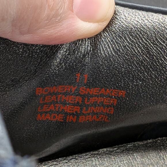 Marc Joseph New York shoes Mens 11 Bowery Sneaker Leather Blue Navy Napa - Picture 7 of 10